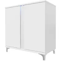 Mirjan 24 Cassettiera con illuminazione a LED BANTRY 3 – bianco / bianco lucido
