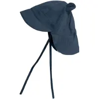 Huttelihut Kid's Summer Hat Ears Muslin Cappello Bambini (50 cm - 12-24 Months, blu)