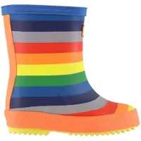 Hunter Stivale di gomma 'FIRST RAINBOW' blu scuro / giallo / verde / arancione