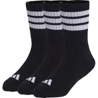Adidas Kid's 3-Stripes Concept Crew 3-Pack Calze casual Bambini (28-30, nero)