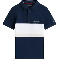 Tommy Hilfiger Boys Mini Embroidered Polo Dark Night Navy Colourblock Taglia: 14 | Camicie Outlet | Unisex | Nero