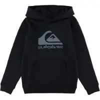 Quiksilver Kid's Comp Logo Hoodie Felpa con cappuccio Bambini (10, nero/grigio)