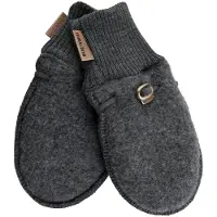 Mikk-Line Kid's Wool Mittens Guanti Bambini (50/56, grigio/nero)