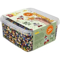 Hama Kit Per Hobby Bio Midi 15.000 Pezzi + 1 Piatto A Stella In Secchio (371900)