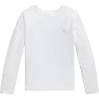 Ralph Lauren per ragazza. 312841122030 Maglietta in jersey bianco (6años= 117/123cm), Casual, Cotone, Manica lunga, moda per bambini