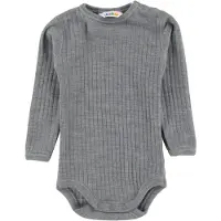 Joha Kid's Body L/S Intimo lana merinos Bambini (70, grigio/lilla)