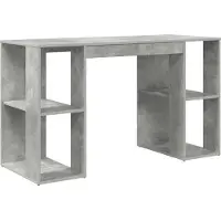 Syfax Scrivania Grigio cemento 130 x 50.5 x 75 cm Legno multistrato