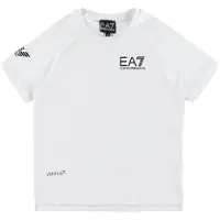 EA7 per ragazzo. 8NBT22_BJEMZ T-shirt Tennis Pro Boy in tessuto tecnico VENTUS7 bianco (6años= 118cm), Casual, Poliamide, Manica corta, moda