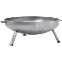 The Favilla Braciere in acciaio, diametro 79 cm, capacità di carico 12 kg, portatile, ideale per giardino, terrazza e campeggio