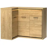 Mirjan 24 Cassettiera combinata ad angolo con illuminazione a LED SUCRE 5 – noce hikora