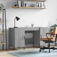 Prolenta Maison Exclusive - Scrivania grigio Sonoma 140x50x75 cm Materiale ligneo