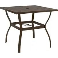 Syfax Tavolo da Giardino Marrone 81,5x81,5x72 cm in Acciaio
