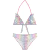 Billieblush per ragazza. U21974 Bikini glitterato multicolore (10Y= 138cm), Beachwear, Poliestere, Poliamide, moda per bambini