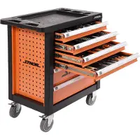 Sthor Carrello da officina 901x770x458mm incl. utensili 302 pezzi