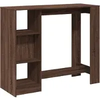 Syfax Tavolo Bar Ripiano Rovere Marrone 124x46x103,5 cm Multistrato
