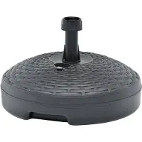 Prolenta Maison Exclusive - Portaombrelli da esterno, colore sabbia/acqua, capacità 20 litri, antracite, plastica effetto rattan