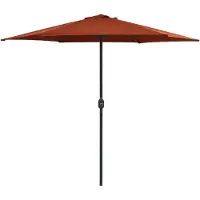 Syfax Ombrellone da Giardino Palo in Alluminio 270x246 cm Terracotta