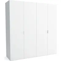 Furnlux Classic FURNLUX Armadio stuoia B Bianco 150cm / Colore principale: Bianco / Dimensioni: 150 x 60 x 205 cm