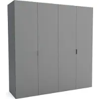 Furnlux Classic FURNLUX Armadio stuoia B Grigio 190cm / Colore principale: Grigio / Dimensioni: 190 x 60 x 205 cm
