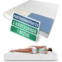 AM Qualitätsmatratzen | Materasso partner Premium a 7 zone 140x220 cm - H4 e H5 - materasso a molle insacchettate (480 molle/2m²)
