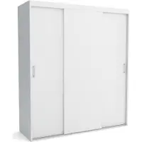 Furnlux Classic FURNLUX Armadio stuoia A Bianco 220cm / Colore principale: Bianco / Dimensioni: 220 x 60 x 205 cm