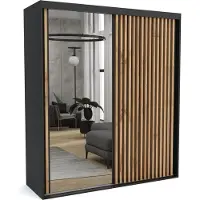 Furnlux Classic FURNLUX Stuoia per armadio A Black 140cm / Colore principale: Nero / Dimensioni: 140 x 60 x 205 cm