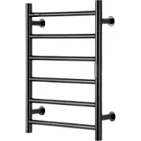 Vevor 6 barre scaldasalviette Rack scaldasalviette riscaldato da parete per bagno Nero