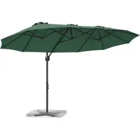 Syfax Ombrellone 372 x 198 x 243 cm Poliestere e Alluminio Verde