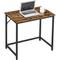 Vasagle Scrivania , piccola scrivania per computer, ufficio per studio, camera da letto, 50 x 80 x 76 cm, design industriale, struttura in metallo