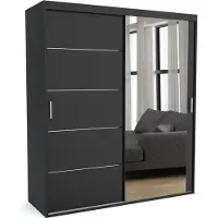 Furnlux Classic FURNLUX Tappetino per armadio A Nero 180cm / Colore principale: Nero / Dimensioni: 180 x 60 x 205 cm