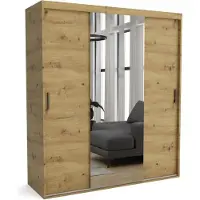 Furnlux Classic FURNLUX Stuoia per cappotti A Brown 170cm / Colore principale: Brown / Dimensioni: 170 x 60 x 205 cm