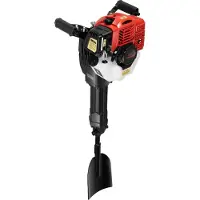 StarTech.com Trivella da giardino - Benzina 52 cm³ Trivella per pali - Motore a 2 tempi da 1900 W - Portatile - Per scavare e tagliare radici - Nero
