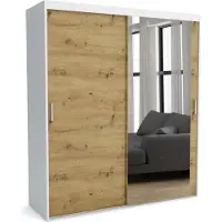 Furnlux Classic FURNLUX Armadio mat C Marrone e Bianco 170cm / Colore principale: Marrone / Dimensioni: 170 x 60 x 205 cm