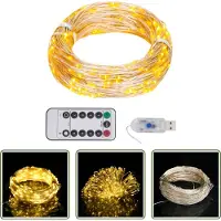 The Living Store Fata LED con 300 LED bianco caldo 30 m