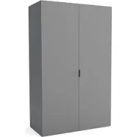 Furnlux Classic FURNLUX Armadio stuoia B Grigio 120cm / Colore principale: Grigio / Dimensioni: 120 x 60 x 205 cm