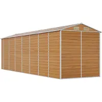 Syfax Capanno Giardino Marrone Chiaro 191x640x198cm Acciaio Zincato