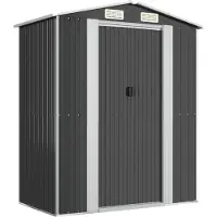 Syfax Capanno da Giardino Antracite 192x108x223 cm in Acciaio Zincato