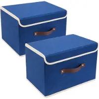 Sonstiges TYEERS Contenitore pieghevole 38x25x25 cm 2 pezzi Classic Blue