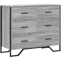 Syfax Cassettiera Grigio Sonoma 91x35,5x74,5 cm in Truciolato