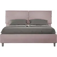 Ityhome - Letto contenitore imbottito 160x210 microfibra glicine Sleeper