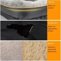 Merkloos Lussuoso cuscino ortopedico per cani - Lettino XL per cani in memory foam - 102 x 77 x 23 cm - Rivestimento sfoderabile/lavabile - Grigio