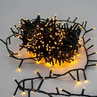 Spetebo Luci natalizie oro soft 11m per esterni con timer - 500 LED - Illuminazione decorativa da giardino dimmerabile con spina di rete