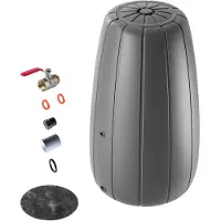 Kadax Serbatoio per acqua piovana Serbatoio per acqua piovana 200L + rubinetto con vaso per fiori 2in1