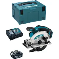 Makita Sega circolare portatile DSS610RTJ1 (1 x 5,0 Ah + DC18RC + MAKPAC 3)