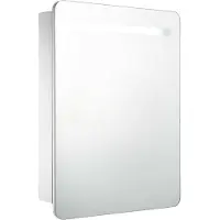 Syfax Armadietto Bagno con Specchio e LED 60x11x80 cm