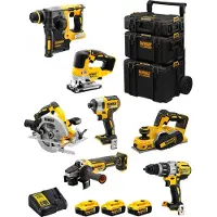 DeWalt Kit DWK701 (DCD996 + DCH273 + DCG405 + DCF887 + DCS334 + DCS570 + DCP580 + 3 x 5,0 Ah + DCB115 + 3en1 Caddy)