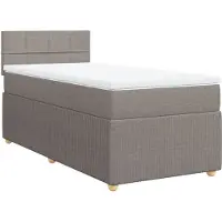 Syfax Giroletto a Molle con Materasso Tortora 100x200 cm in Tessuto