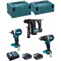 Makita Kit MK305RTJ (DHR171 + DHP484 + DTD153 + 2 x 5,0 Ah + DC18RC + MAKPAC 2 + MAKPAC 3)