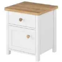 Mirjan 24 Comodino MABARUMA - bianco / rovere nash