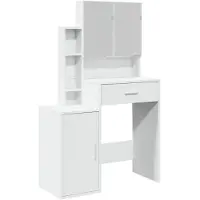 Syfax Toeletta con Armadietto Bianco 80x35x132 cm